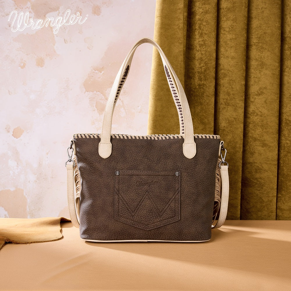 Wrangler Braided Tassel Tote Bag
