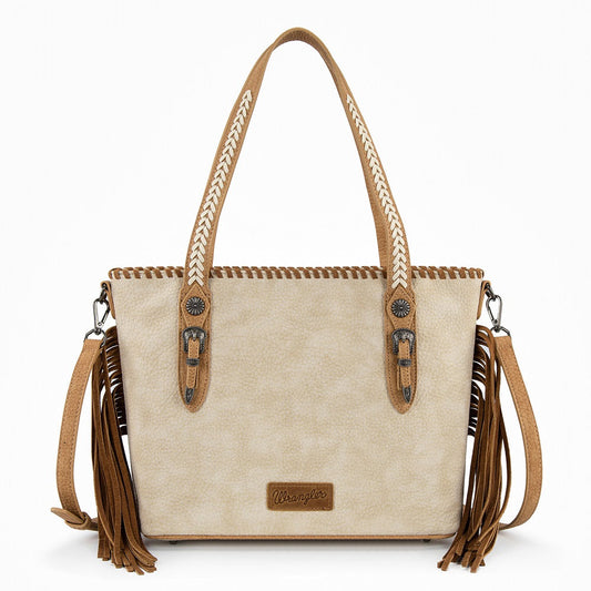 Wrangler Braided Tassel Tote Bag