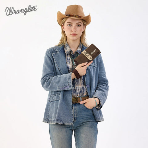 Wrangler Western Buckle RFID Wallet