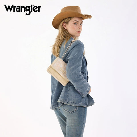 Wrangler Chic Lace Chain Shoulder Bag