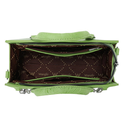 Wrangler Western Chic Lace with Chain Charm Satchel/Crossbody Bag