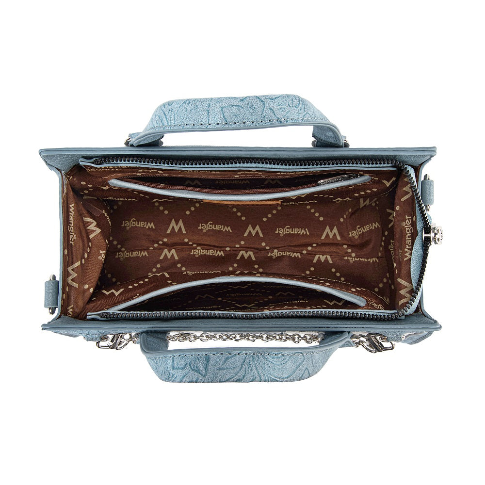 Wrangler Western Chic Lace with Chain Charm Satchel/Crossbody Bag