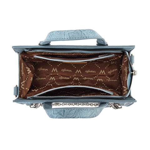 Wrangler Western Chic Lace with Chain Charm Satchel/Crossbody Bag