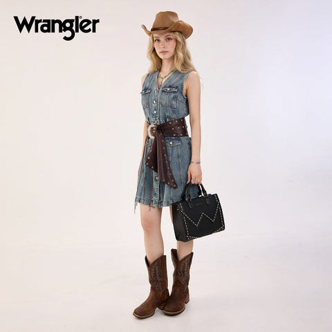 Wrangler Western Contrast Stitch Chevron Tote Bag