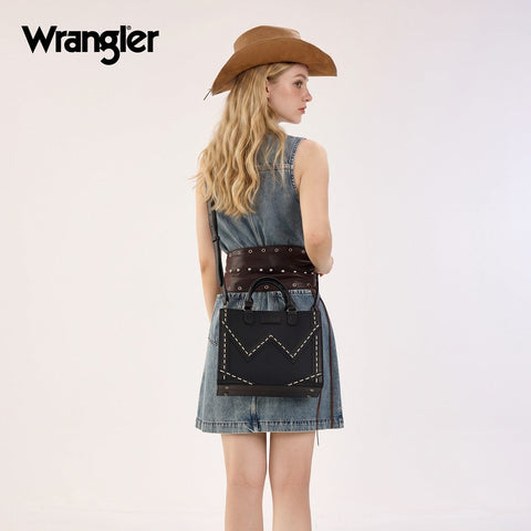 Wrangler Western Contrast Stitch Chevron Tote Bag