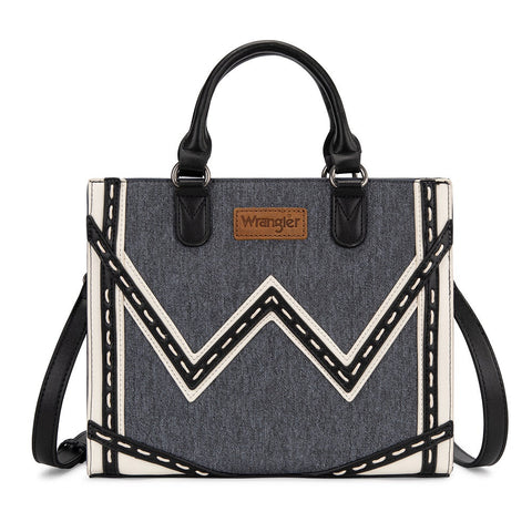 Wrangler Western Contrast Stitch Chevron Tote Bag