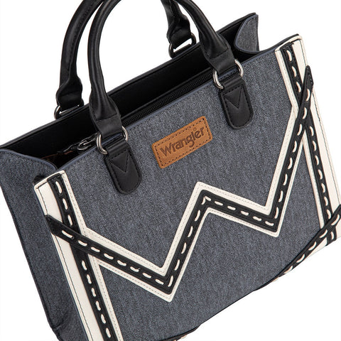 Wrangler Western Contrast Stitch Chevron Tote Bag