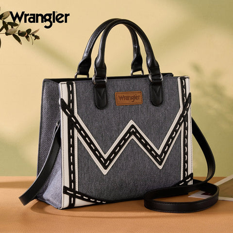 Wrangler Western Contrast Stitch Chevron Tote Bag