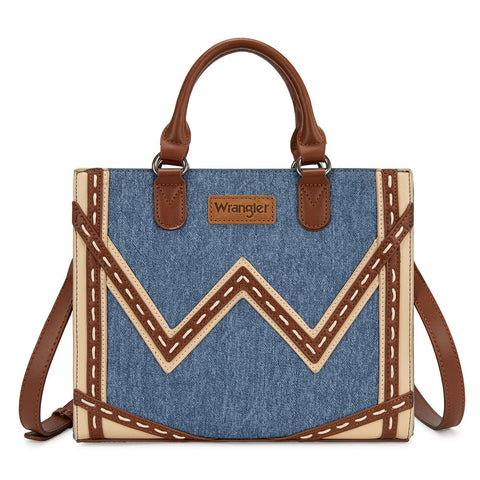 Wrangler Western Contrast Stitch Chevron Tote Bag