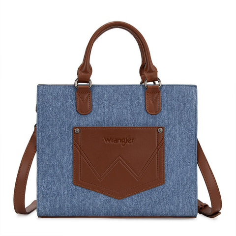 Wrangler Western Contrast Stitch Chevron Tote Bag