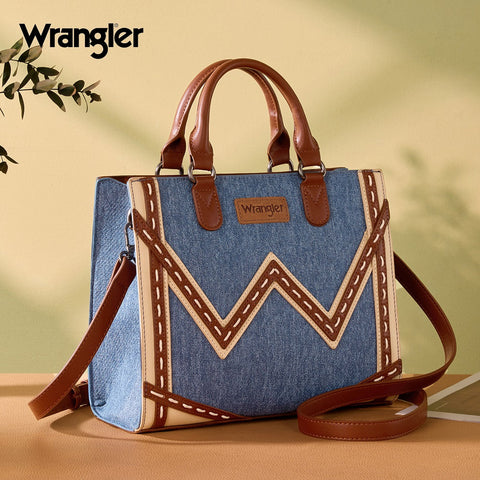 Wrangler Western Contrast Stitch Chevron Tote Bag
