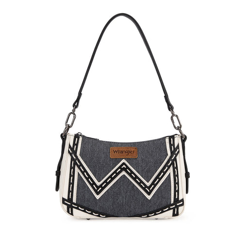 Wrangler Western Chevron Contrast Stitch Satchel Bag