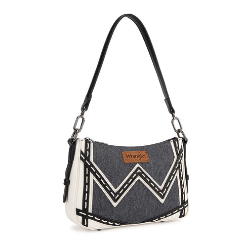 Wrangler Western Chevron Contrast Stitch Satchel Bag