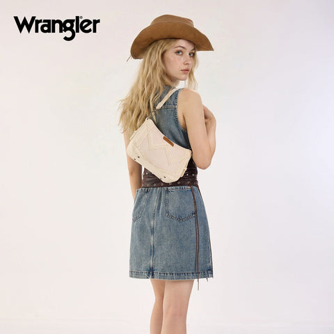 Wrangler Western Chevron Contrast Stitch Satchel Bag