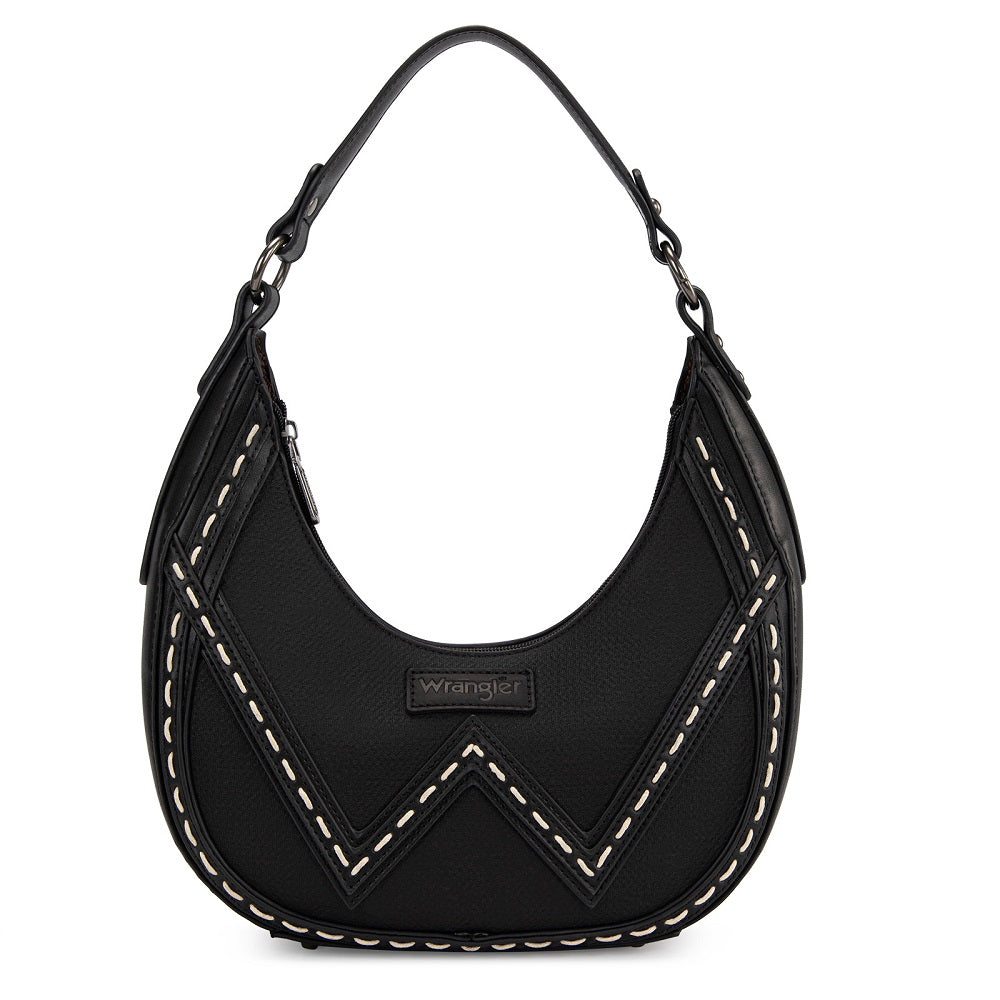 Wrangler Western Contrast Stitch Chevron Hobo Shoulder Bag