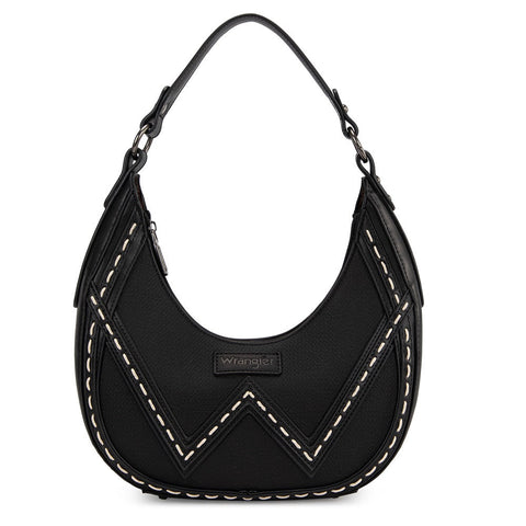 Wrangler Western Contrast Stitch Chevron Hobo Shoulder Bag