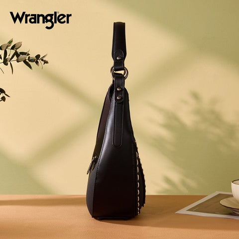 Wrangler Western Contrast Stitch Chevron Hobo Shoulder Bag