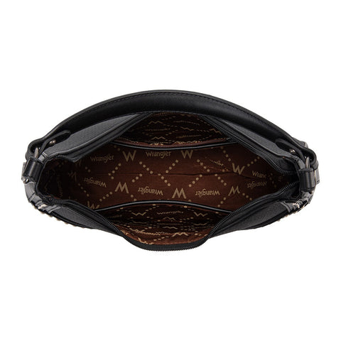 Wrangler Western Contrast Stitch Chevron Hobo Shoulder Bag