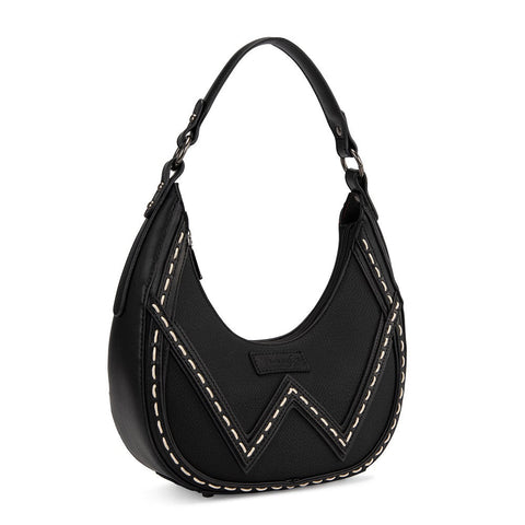Wrangler Western Contrast Stitch Chevron Hobo Shoulder Bag