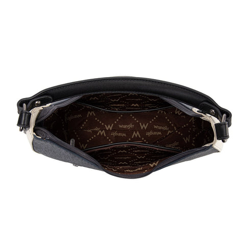 Wrangler Western Contrast Stitch Chevron Hobo Shoulder Bag
