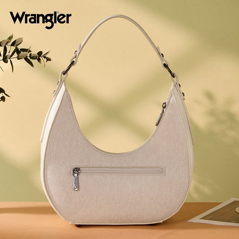 Wrangler Western Contrast Stitch Chevron Hobo Shoulder Bag