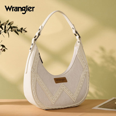 Wrangler Western Contrast Stitch Chevron Hobo Shoulder Bag