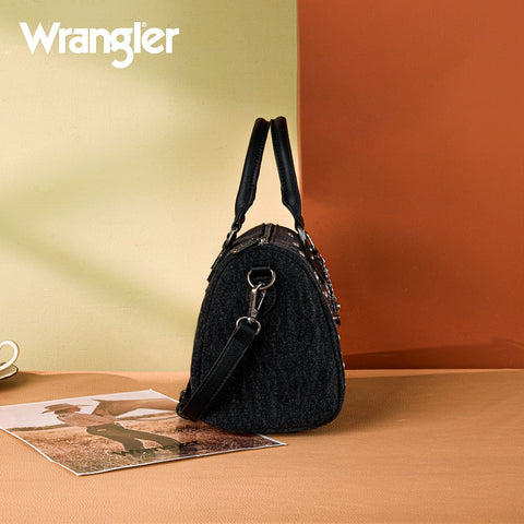 Wrangler Western Rhinestone Denim Boston Bag