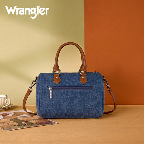 Wrangler Western Rhinestone Denim Boston Bag