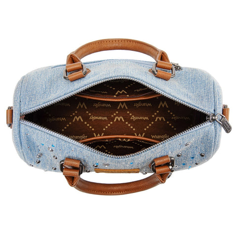 Wrangler Western Rhinestone Denim Boston Bag