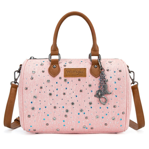 Wrangler Western Rhinestone Denim Boston Bag