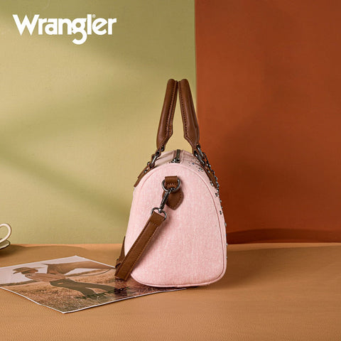 Wrangler Western Rhinestone Denim Boston Bag