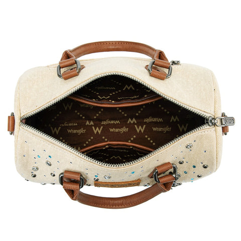 Wrangler Western Rhinestone Denim Boston Bag