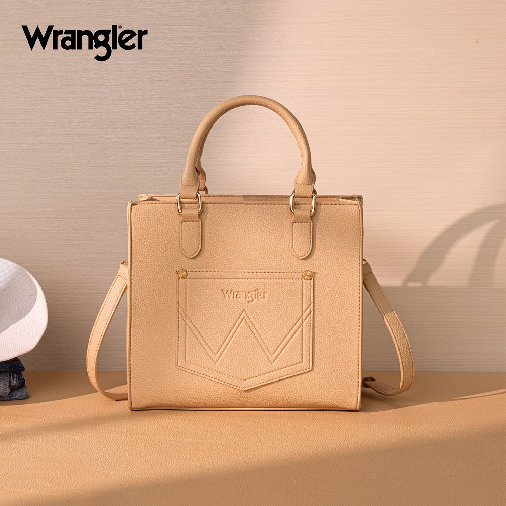 Wrangler Daisy Print Chevron Tote Crossbody Bag
