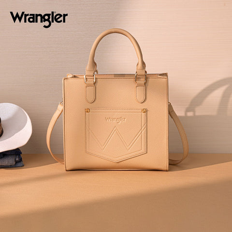 Wrangler Daisy Print Chevron Tote Crossbody Bag