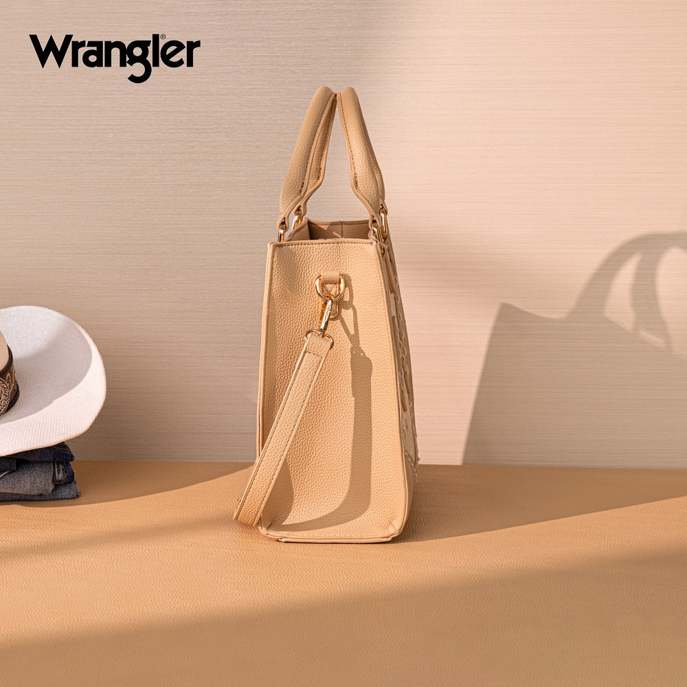Wrangler Daisy Print Chevron Tote Crossbody Bag