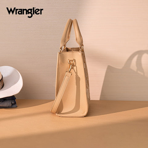 Wrangler Daisy Print Chevron Tote Crossbody Bag