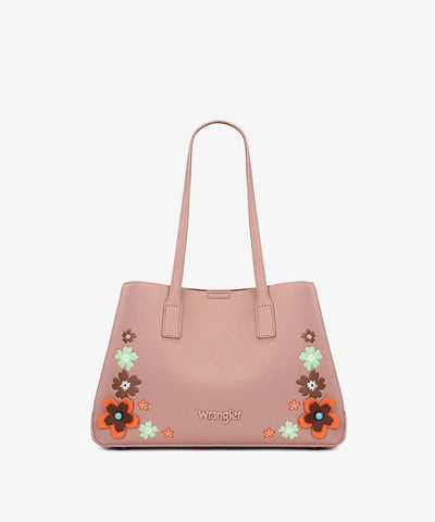 Wrangler 3D Floral Appliqués Tote Bag in PK