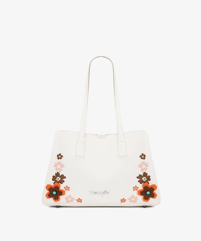 Wrangler 3D Floral Appliqués Tote Bag in WT