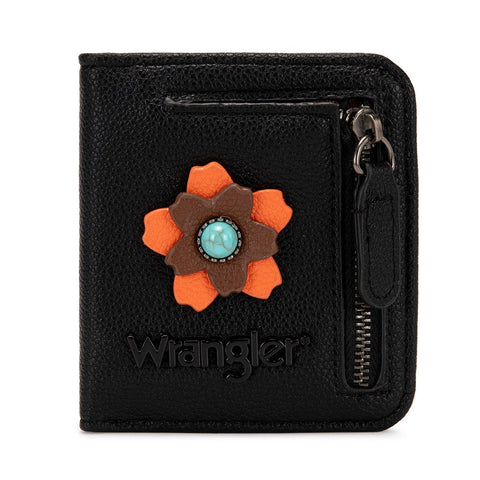 Wrangler 3D Floral Turquoise RFID Bifold Wallet