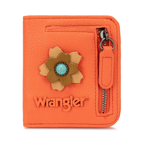 Wrangler 3D Floral Turquoise RFID Bifold Wallet