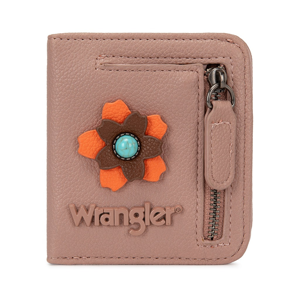 Wrangler 3D Floral Turquoise RFID Bifold Wallet