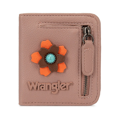 Wrangler 3D Floral Turquoise RFID Bifold Wallet