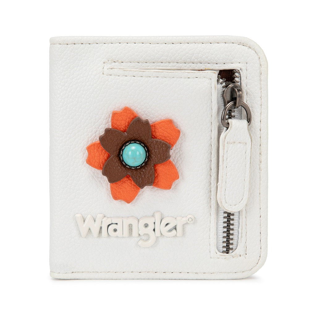 Wrangler 3D Floral Turquoise RFID Bifold Wallet