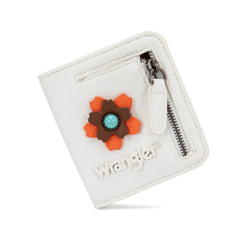 Wrangler 3D Floral Turquoise RFID Bifold Wallet