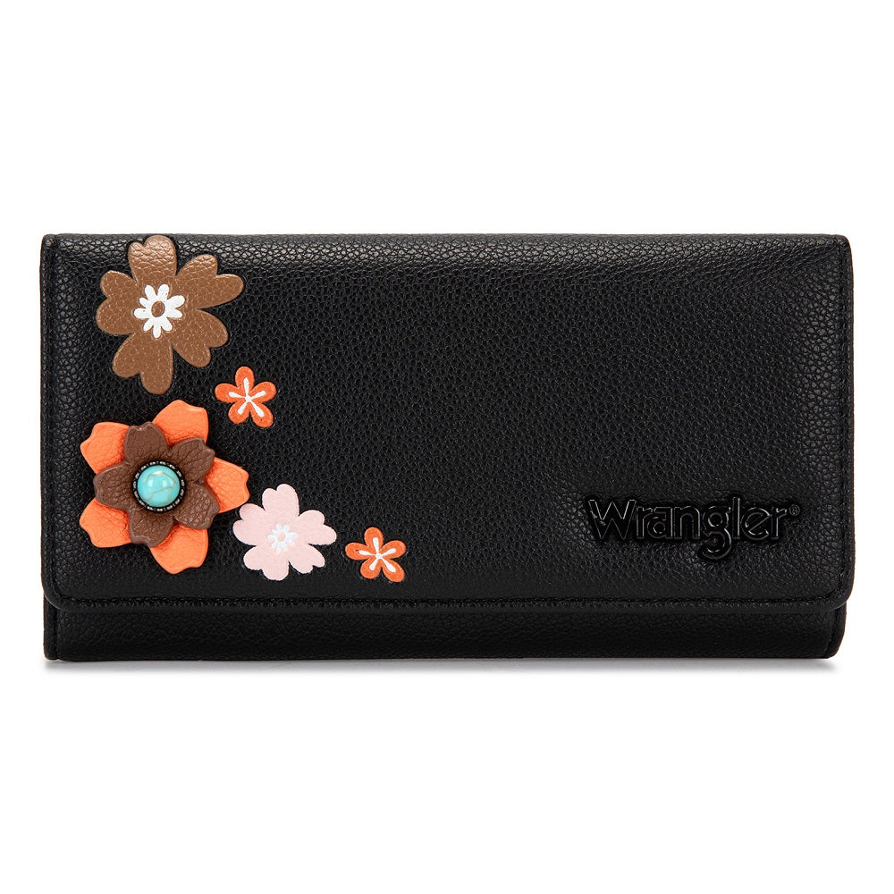 Wrangler Multi Floral Turquoise RFID Long Wallet