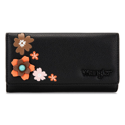 Wrangler Multi Floral Turquoise RFID Long Wallet