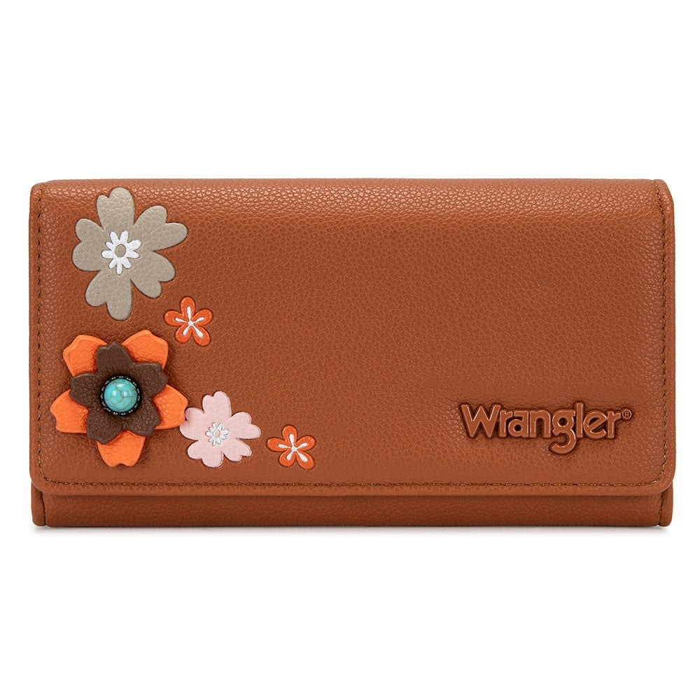 Wrangler Multi Floral Turquoise RFID Long Wallet