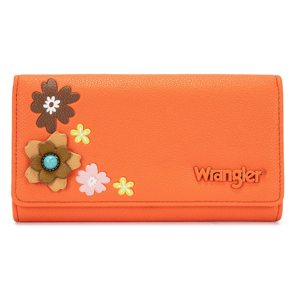 Wrangler Multi Floral Turquoise RFID Long Wallet