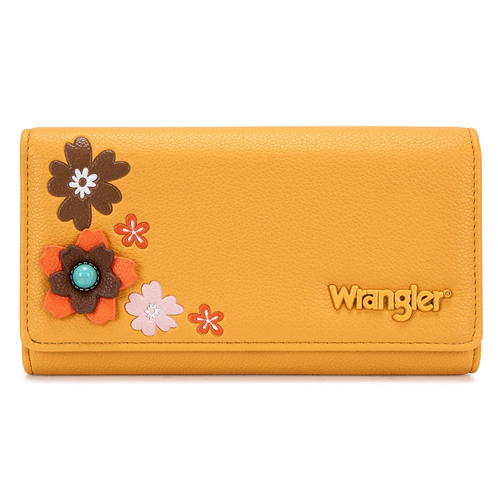 Wrangler Multi Floral Turquoise RFID Long Wallet