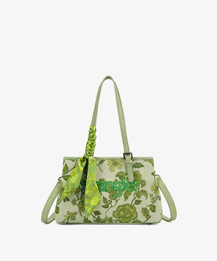 Wrangler Vintage Floral Print Canvas Shoulder Bag in GN